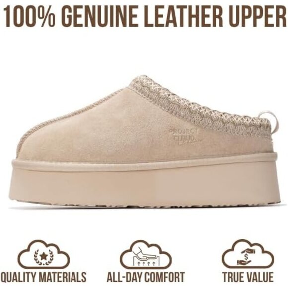 ๐Women Project Cloud Sand Suede Leather Soft Memory Foam Supportive Slipper - Picture 5 of 6